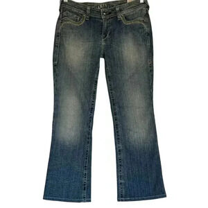 ARIAT Turquoise Women’s Denim Jeans Rhinestone Embellishments Size 28S
